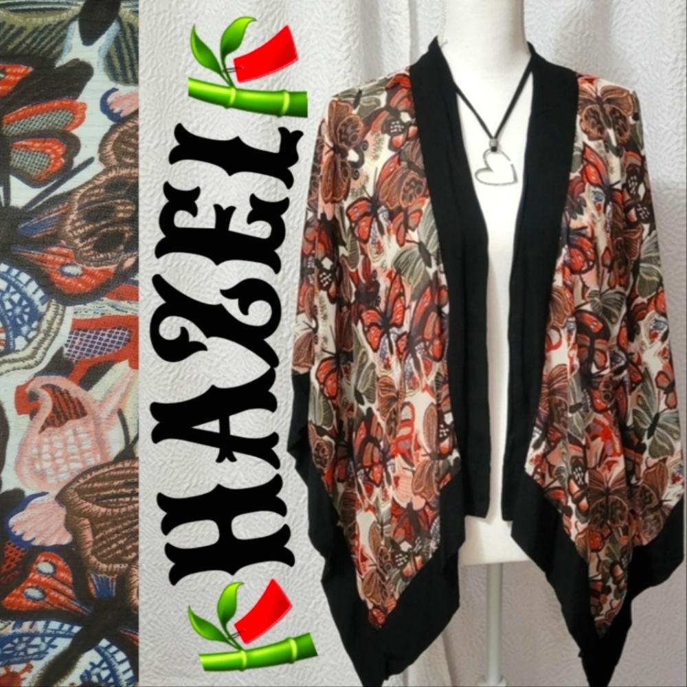 🎀Hazel Butterfly Sheer Asymmetrical Kimono Jacket
